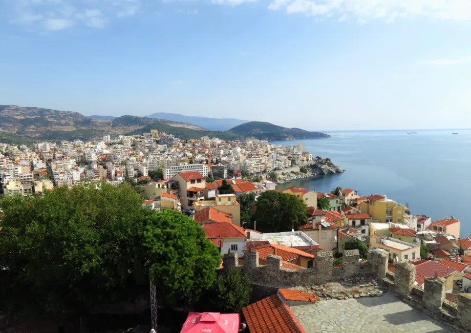 View of the castle fortress of Kavala on east