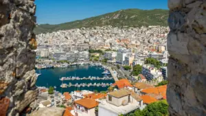 kavala castle panoramic view