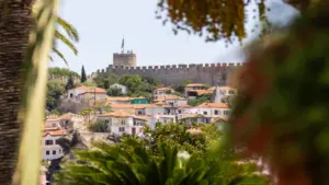 castle of kavala fortess from harbor
